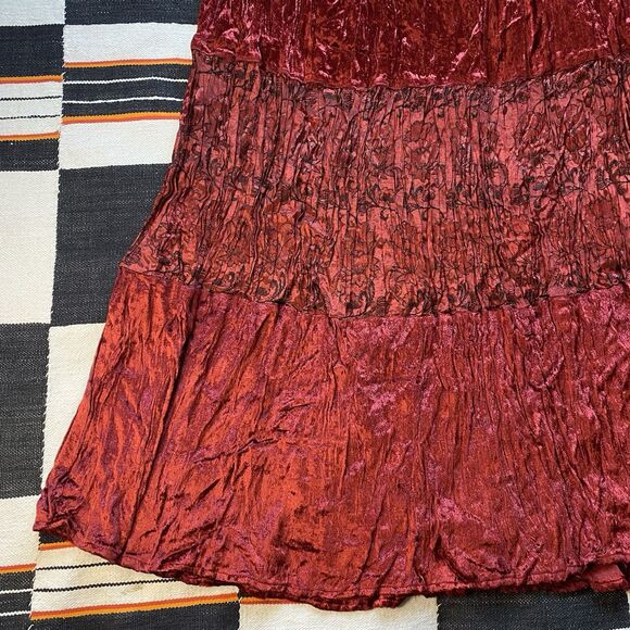 Vintage 90’s JFW Rayon Velvet Maxi Skirt. India. Whimsygoth. Goth. Boho. Small. - Picture 14 of 16